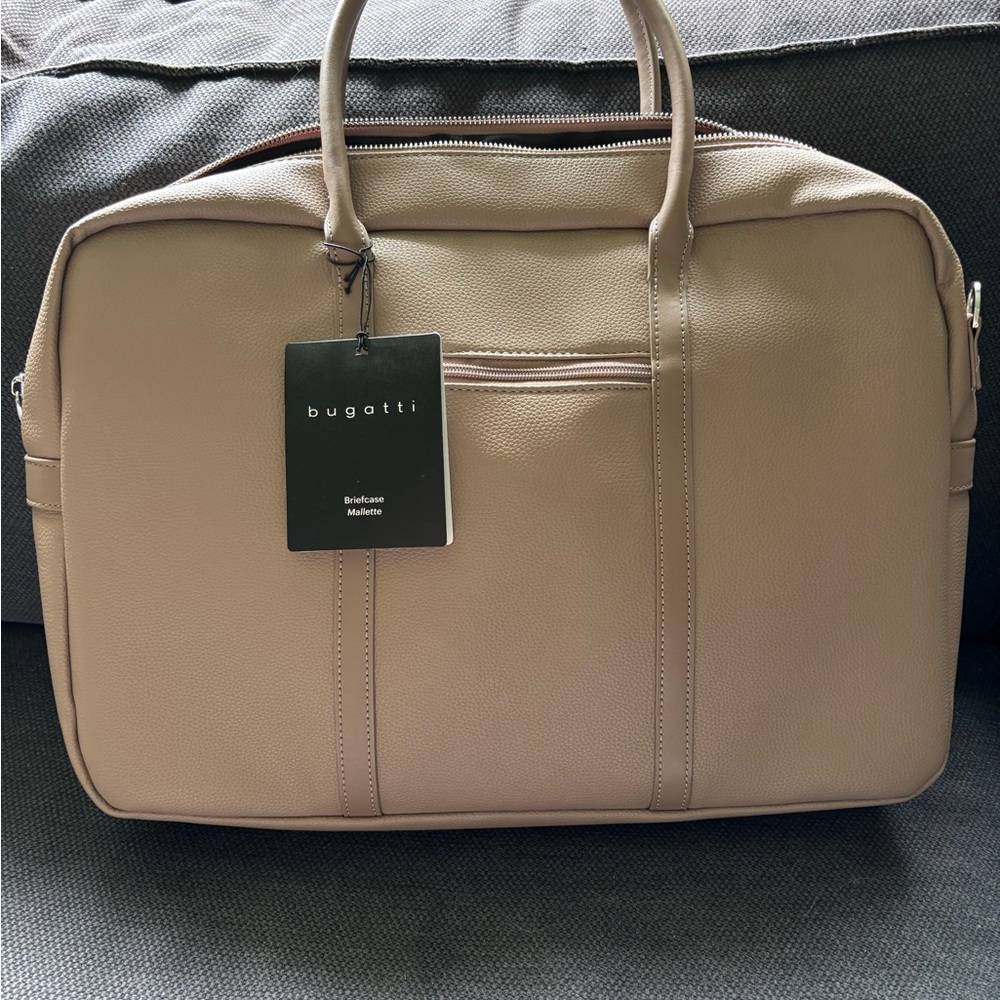 Bugatti tan briefcase